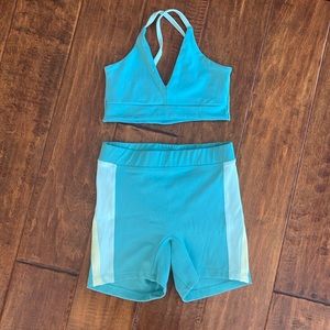 Laci x Five Dancewear Sunset Bra Top & PCH Short - NWOT. Top YL & Short YXL